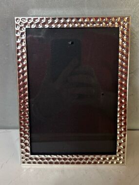 ISSAC JACOBS HAMMERED Metal Silver Photo/ Picture Frame Size 5x7